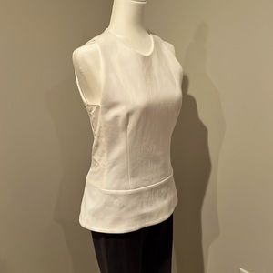 Victoria Beckham White Sleeveless Top